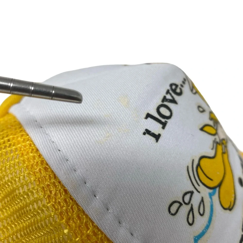 Vintage Kids 1984 Tweety Bird Trucker Hat Looney Tunes Yellow Mesh Cap
